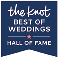 The Knot Best of Weddings Hall of Fame Banner